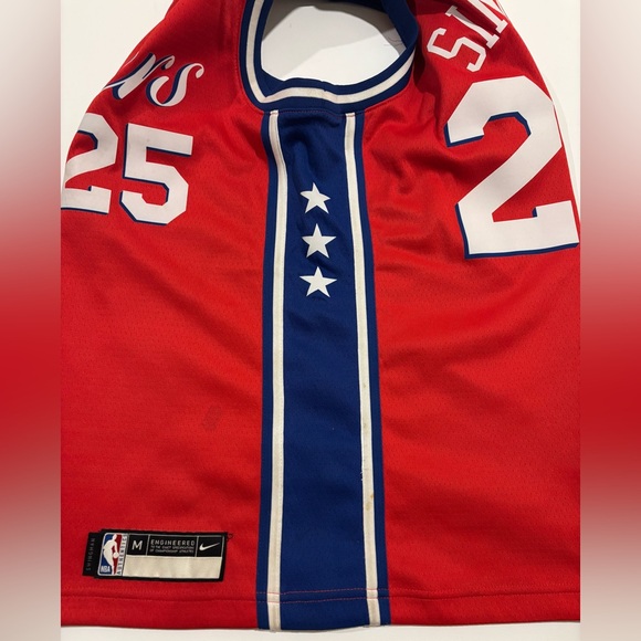 Red NBA Philadelphia Ben Simmons #25 NBA jersey size M - Picture 5 of 8